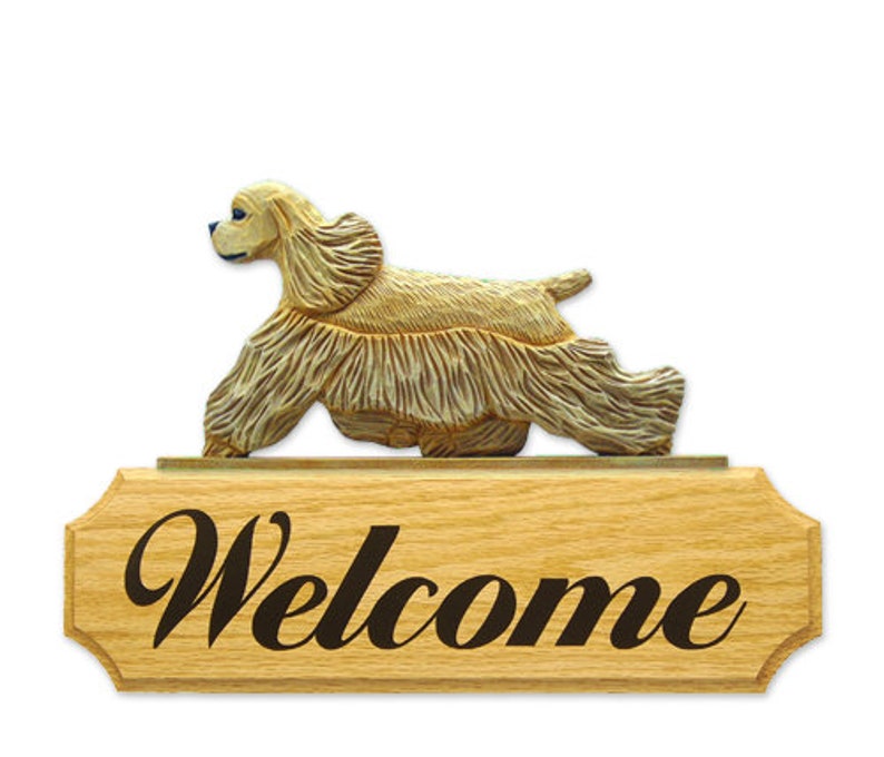 Cocker Spaniel Welcome Sign - Etsy