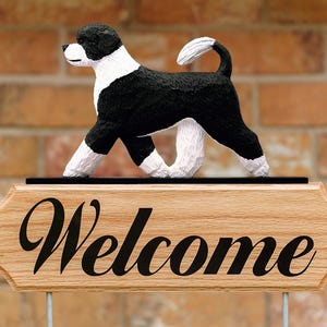 Portugese Water Dog  Welcome Stake Sign - Multiple Colors Available