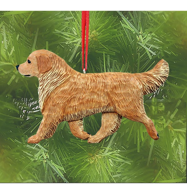 Adorno de Golden Retriever DIG (perro en movimiento) - Varios colores disponibles