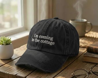 Embroidered I'm Coming To The Cottage Hat