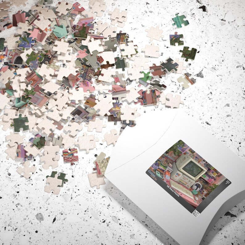 Y2K Gaming Desk Puzzle for Adults, Retro Computer Room Jigsaw Puzzle ...