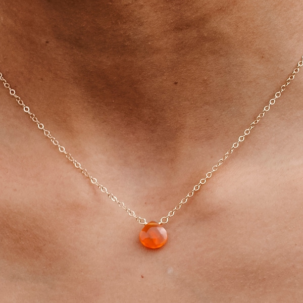 Silvershake Genuine Orange Carnelian Sterling Silver Ring - 8x6mm Solitaire Gemstone Ring, Virgo Birthstone | 925 Silver Casual Jewelry - View #11