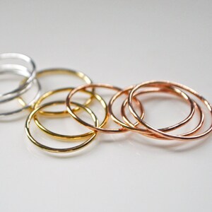 Thin Rose Gold Ring, Rose Gold Filled Ring, Stackable Gold Rings, Dainty Ring, Rose Gold Midi Ring image 5