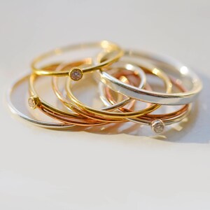 Thin Rose Gold Ring, Rose Gold Filled Ring, Stackable Gold Rings, Dainty Ring, Rose Gold Midi Ring image 6
