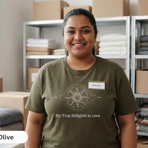 Spiritual Unisex Short Sleeve Tee | Multiple Colors, Sizes | My True Religion is Love image 19