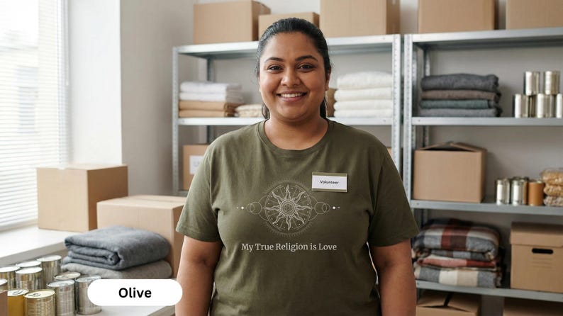 Spiritual Unisex Short Sleeve Tee | Multiple Colors, Sizes | My True Religion is Love image 19