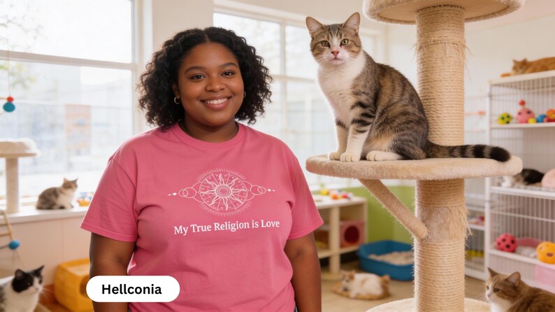 Spiritual Unisex Short Sleeve Tee | Multiple Colors, Sizes | My True Religion is Love image 3