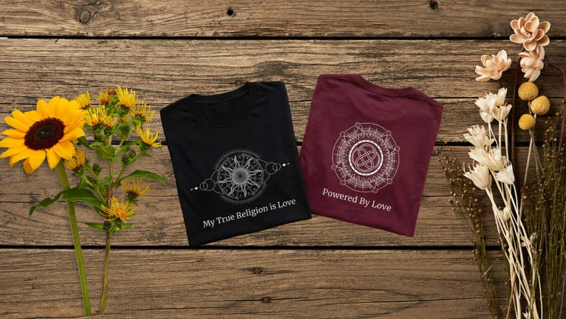 Spiritual Unisex Short Sleeve Tee | Multiple Colors, Sizes | My True Religion is Love image 20