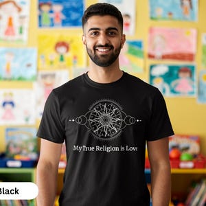 Spiritual Unisex Short Sleeve Tee | Multiple Colors, Sizes | My True Religion is Love image 10