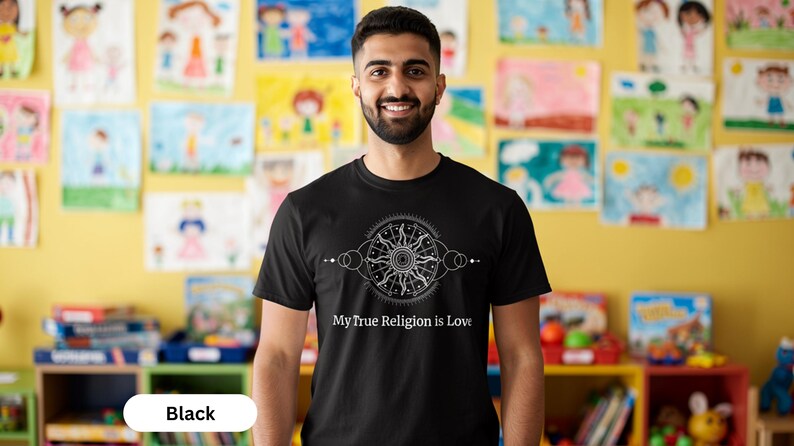 Spiritual Unisex Short Sleeve Tee | Multiple Colors, Sizes | My True Religion is Love image 10