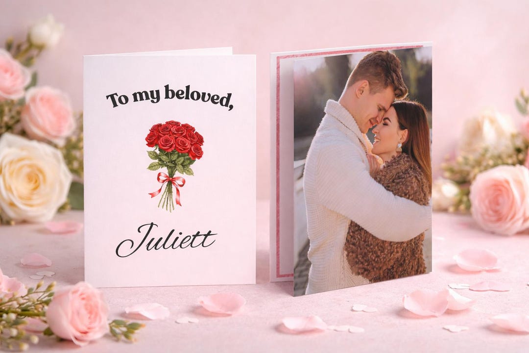 Personalized Valentines Day Card | Custom Name & Photo Card | Romantic ...