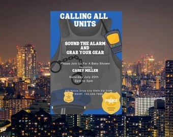 Calling all Units Fully Editable Baby Shower Invite
