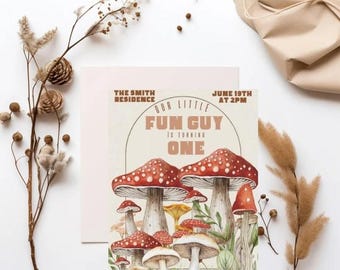 Our Little Fun Guy Fully Editable Birthday Invite