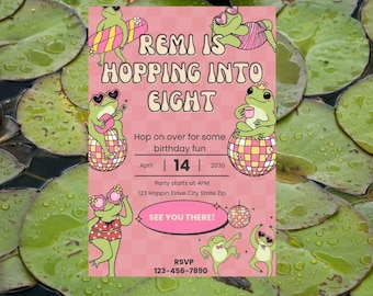 Hopping Into 8 Fully Editable Birthday Invite