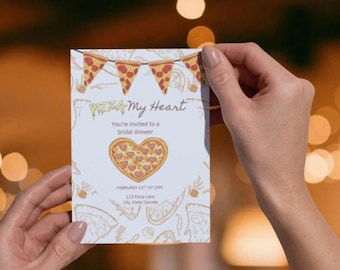 Pizza My Heart Bridal Shower Invite