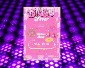 Disco Fever Birthday Party Invitation