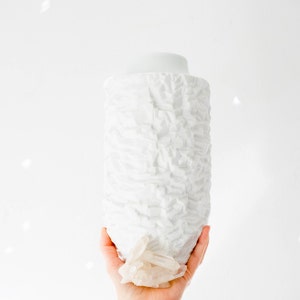 Mid Century Matte White Porcelain Rock Vase // Scherzer West Germany // Scandinavian Home Decor