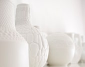 Mid Century Matte White Porcelain Reptile Vase // AK Kaiser // Modern Home Decor