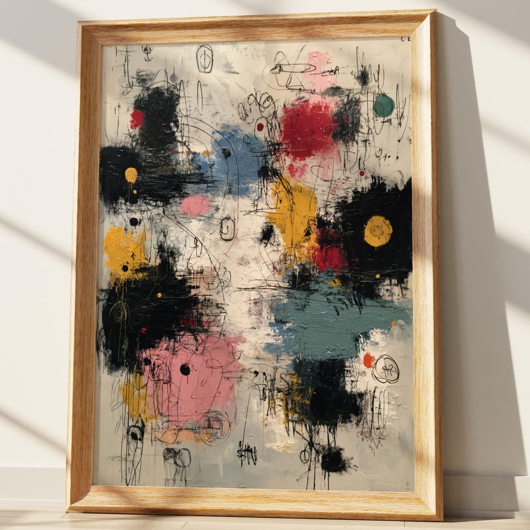 Abstract Expressionist Painting, Modern Textured Wall Art, Large ...