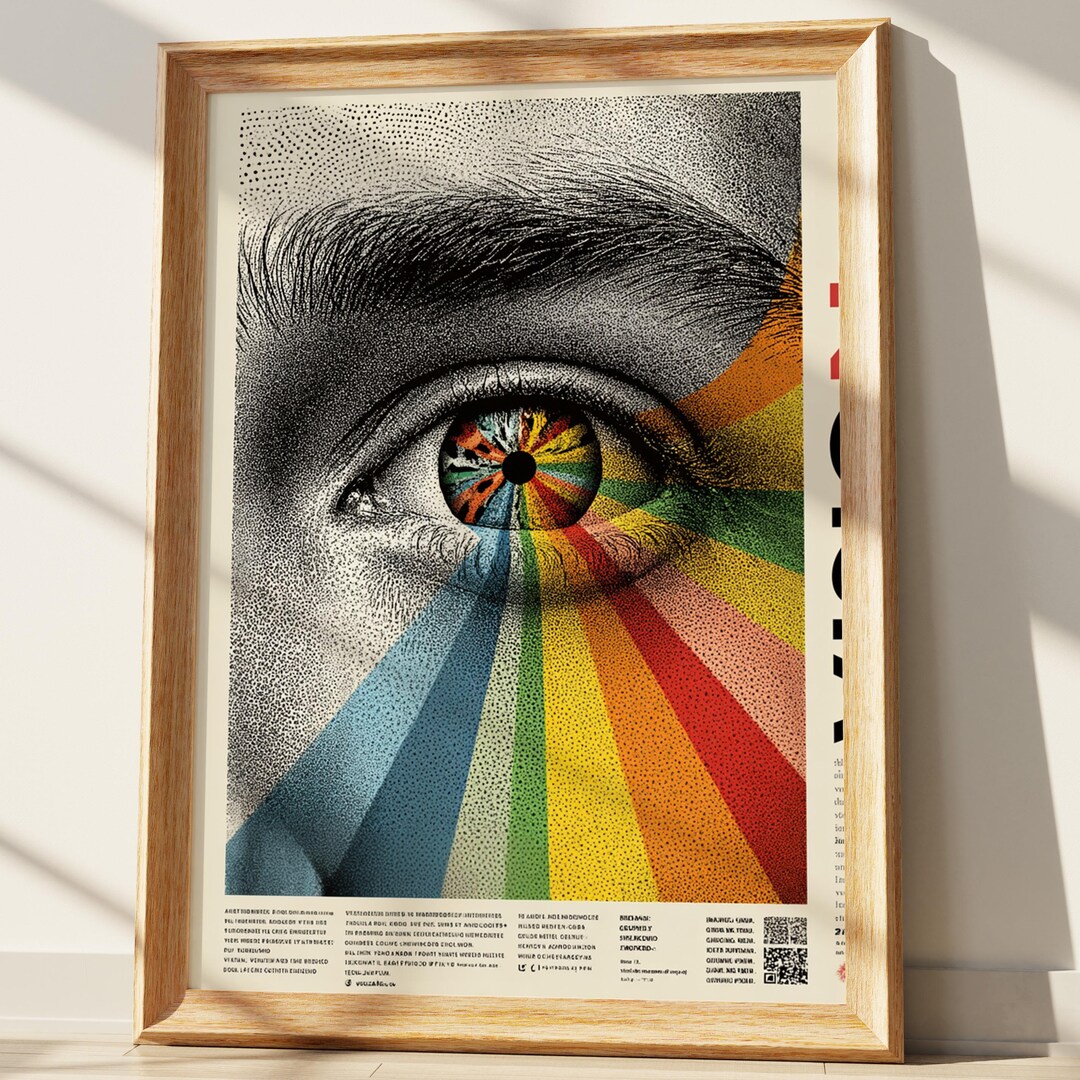 Our Vision Rays Vision Eye Rainbow Art Print | Colorful Human Eye Poster | Spectrum ...