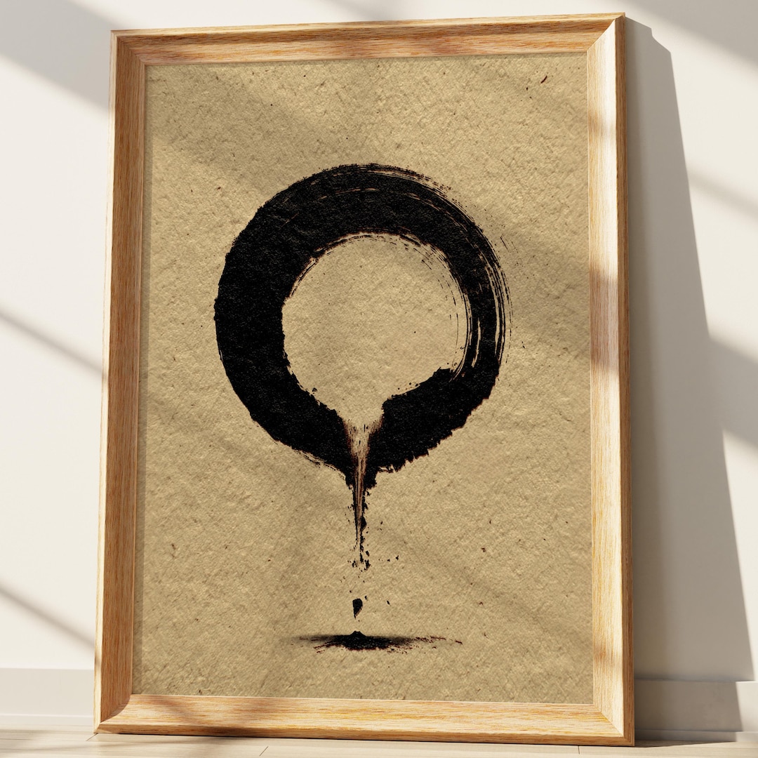 Enso Wall Art Print | Zen Circle Calligraphy Art | Japanese Brush ...
