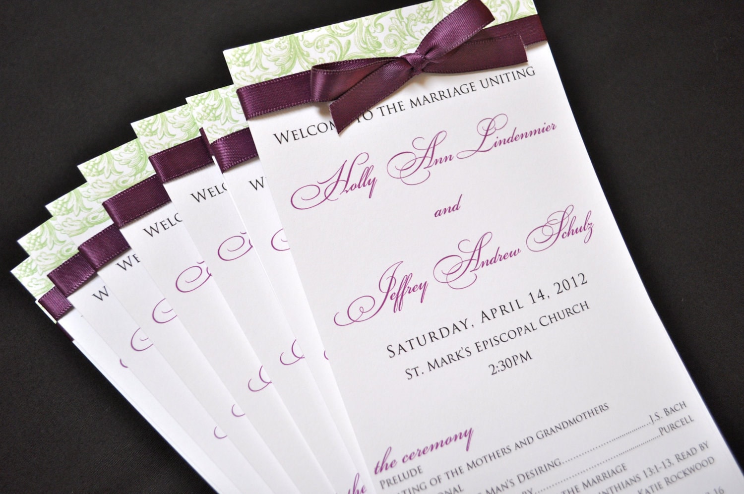 Wedding Programs Elegant Wedding Programs Wedding Ceremony | Etsy