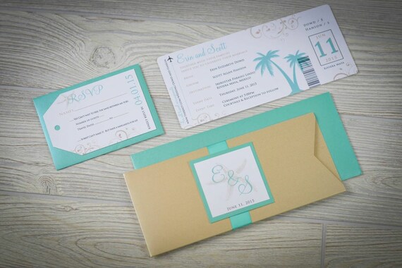 Destination Wedding Invitations Passport Wedding Invitations Etsy