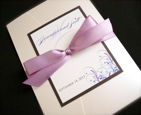 Custom Pocket Wedding Invitations 2