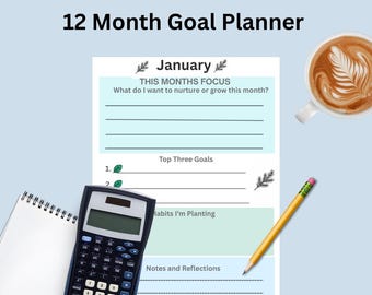 12 Month Goal Planner Printable