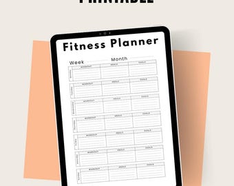 Fitness Daily Planner. A quick way to organize your day. Digital Download.