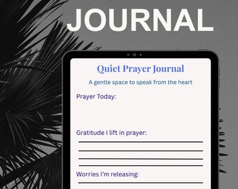 Prayer Journal Printable, One Page Reflection (Instant Download)