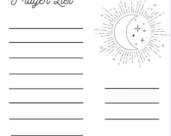 Printable Prayer List