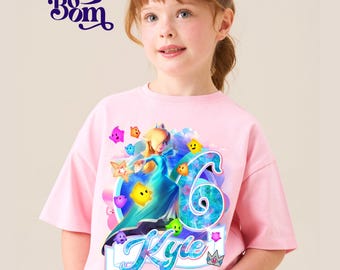 Inspired Princess Birthday T-shirt: Princess Rosalina Theme, Family Matching, Gift for Girls