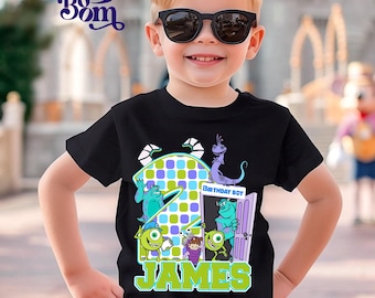 Inspired Monster Birthday T-shirt: Mik and Suli Party Theme, All Sizes, Gift for Kids