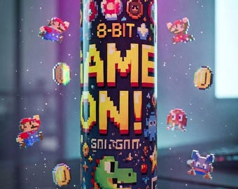 Geek Gamer Anime Tumbler 20 oz – Personalized Gift for Fans”