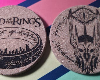 Personalized Cork Coaster Set – Custom Engraved Natural Coasters – Rustic Home & Bar Decor Gift