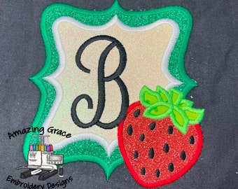 Strawberry Frame Applique Design