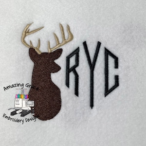 Deer Head Embroidery Design