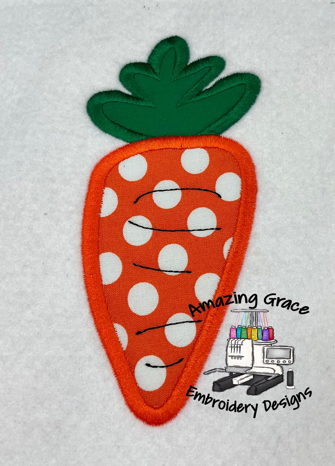 Carrot Applique Design - Etsy