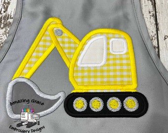 Ontwerp met appliqué voor graafmachines