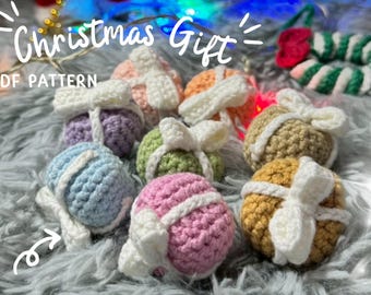 Patrón de caja de regalo navideña de ganchillo y muñeco de nieve (PDF)