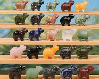 Hand Carved Crystal Capybara Carving,Animal Figurine, Home Decor, Gifts For Friends