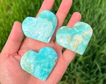 70g+ Natural Hemimorphite Heart,Natural Crystal Quartz Hearts,Home Decor,Reiki Healing Gift