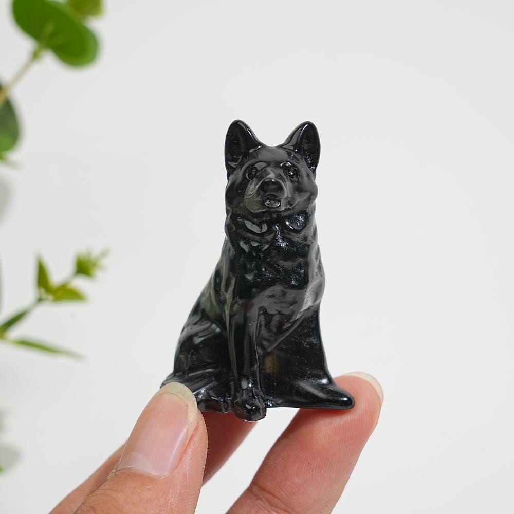 Obsidian Dog - Etsy