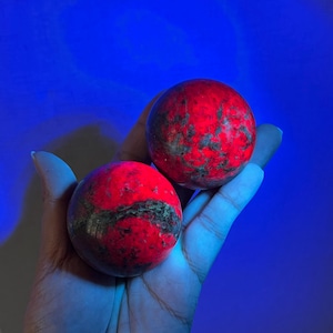 Natural Ruby in Kyanite Fuchsite Sphere, 50mm+ Crystal Ball Home Decor