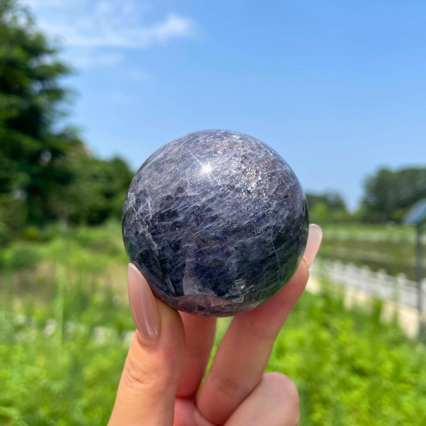 Iolite Sphere - Etsy