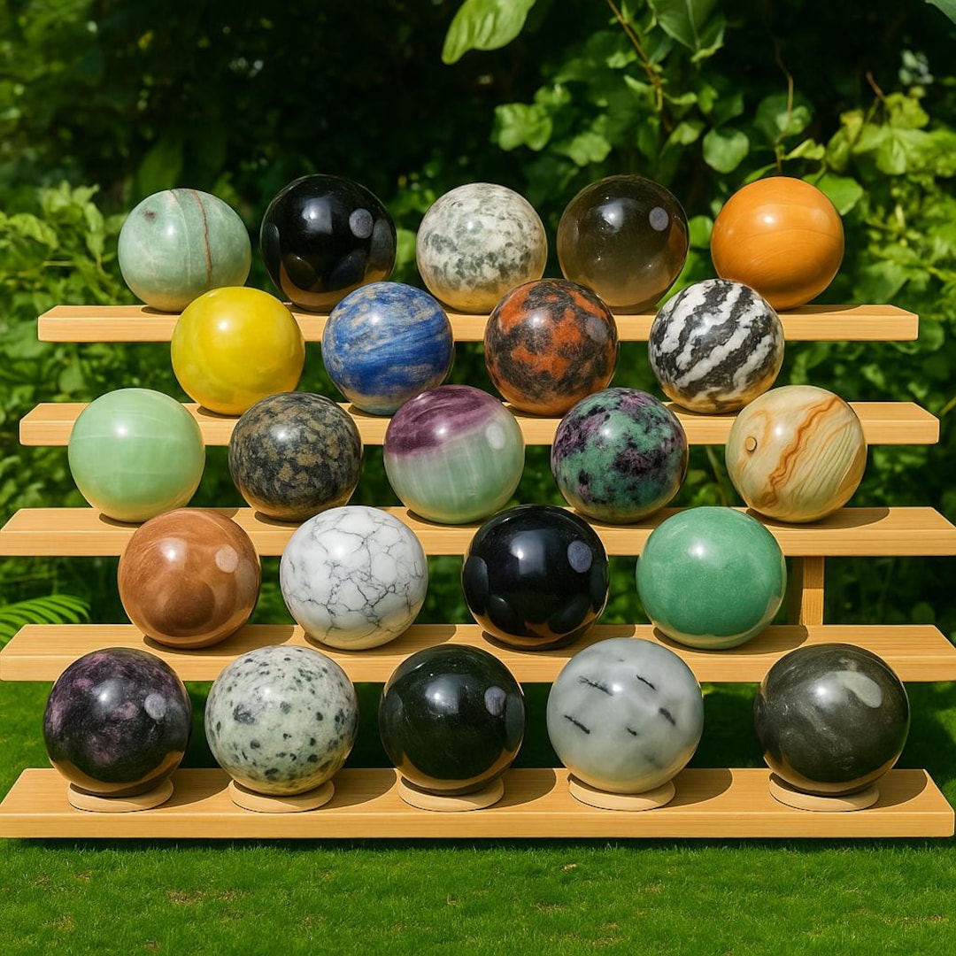 Polished Crystal Sphere, Gemstone Ball, Home Decor (50-60mm) - Etsy