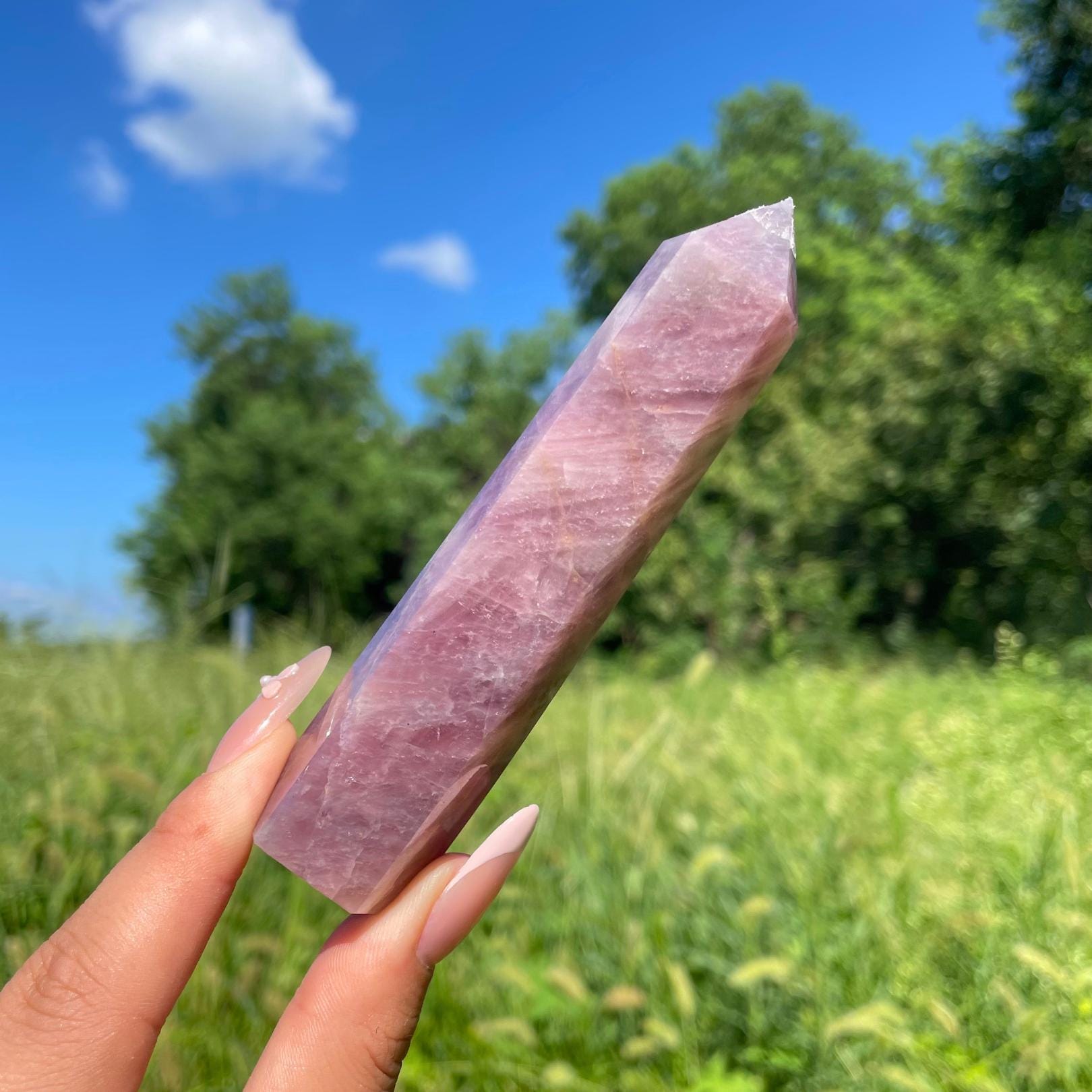 Unique Rose Quartz Tower - Etsy