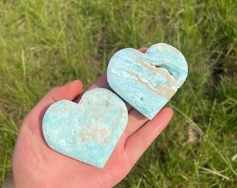 Natural Hemimorphite Heart Carving,Reiki Healing Stone,Home Decor, Crystal Gift 1pc