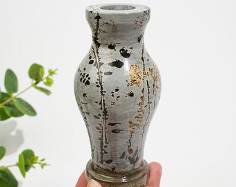 Unique Natural Picture Jasper Vase Carving,Hand Carved,Home Decor,Crystal Gift